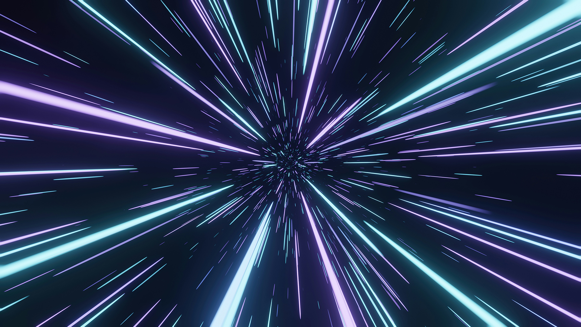 Abstract geometric shapes and flowing digital elements representing quantum computing, qubits, interconnected systems and advanced computational concepts.